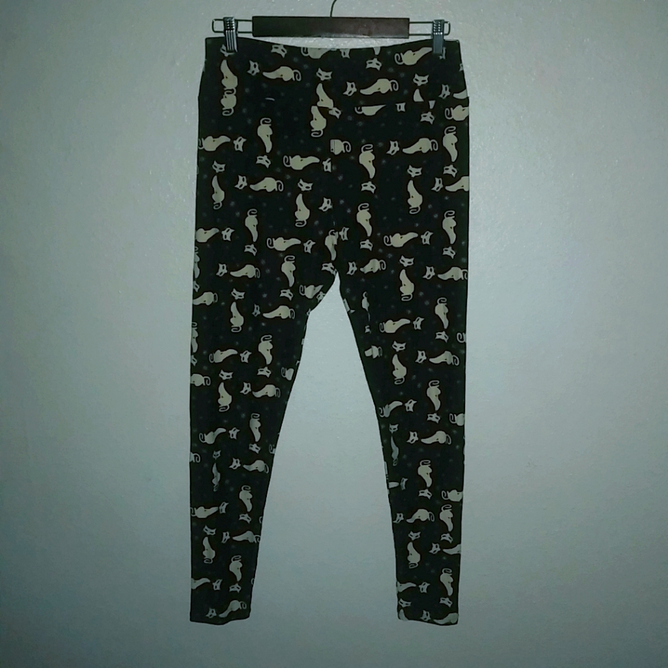 Lularoe Os 28x29 Smart Kitty Cat Leggings